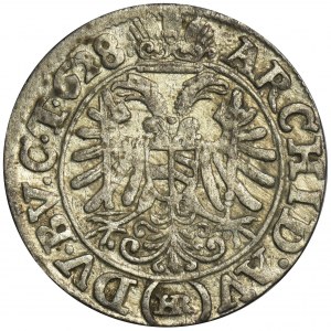 Silesia, Habsburg rule, Ferdinand II, 3 Krajcary Wroclaw 1628 HR