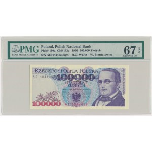 PLN 100 000 1993 - AE - PMG 67 EPQ