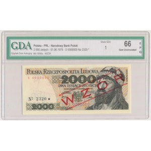 2.000 złotych 1979 - WZÓR - S 0000000 - No.2320 - GDA 66 EPQ