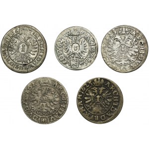 Set, Silesia, 1 Kreuzer (5 pcs.)