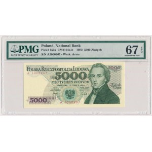 5.000 złotych 1982 - A - PMG 67 EPQ - pierwsza seria
