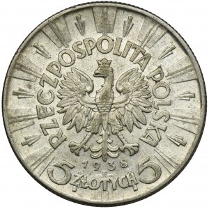 Piłsudski, 5 złotych 1938