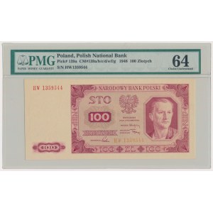100 złotych 1948 - HW - PMG 64