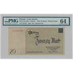 20 Mark 1940 - no. 1 without watermark - PMG 64