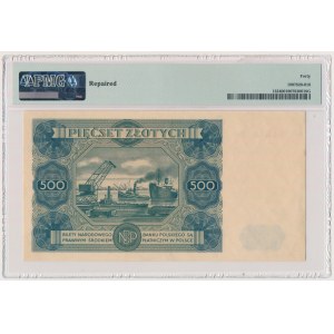 500 zloty 1947 - E3 - PMG 40