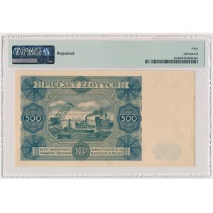 500 Zloty 1947 - E3 - PMG 40