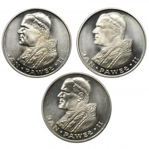 Zestaw, 1.000 złotych 1982 Jan Paweł II (3 szt.) - mennicze sztuki