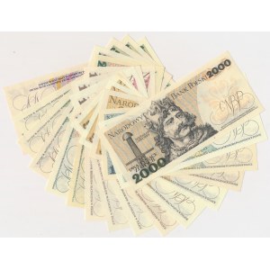 Súprava, 20-2 000 GBP 1982-88 (16 kusov)