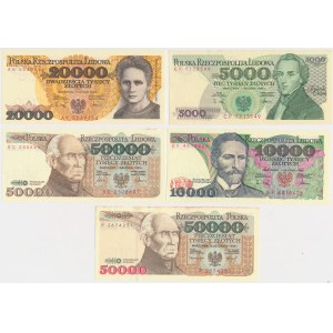 Set, 5,000-50,000 zloty (5 pieces).