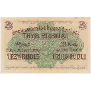 Poznaň, 3 ruble 1916 - Q - krátká doložka -