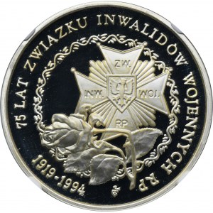 200 000 PLN 1994 75 rokov Združenia poľských vojnových veteránov - NGC PF69 ULTRA CAMEO