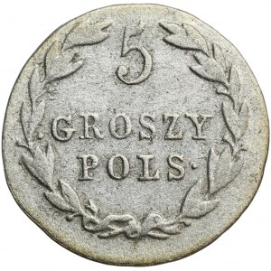 Poľské kráľovstvo, 5 poľských grošov Varšava 1823 IB