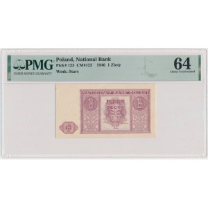 1 złoty 1946 - PMG 64