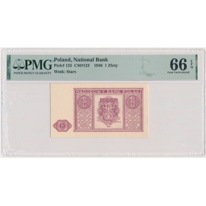 1 złoty 1946 - PMG 66 EPQ