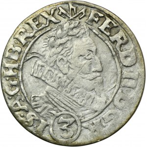 Silesia, Habsburg rule, Ferdinand II, 3 Kreuzer Breslau 1631 HR