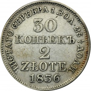 30 Kopeken = 2 Zloty Warschau 1836 MW