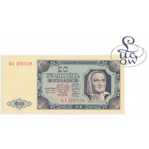 20 złotych 1948 - GI - papier prążkowany - Kolekcja Lucow