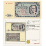20 zlatých 1948 - GI - rebrovaný papier - Lucow Collection