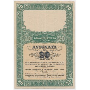 Asygnata na 20 złotych 1939