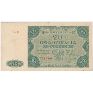 20 zlatých 1947 - D -