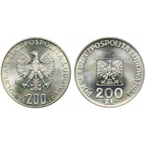 Zestaw, 200 złotych 1976 (2 szt.)