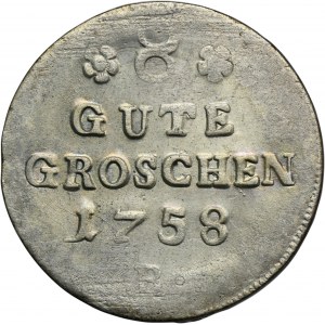 Německo, Anhalt-Bernburg, Victor Friedrich, 8 Gute groschen Bernburg 1758 B