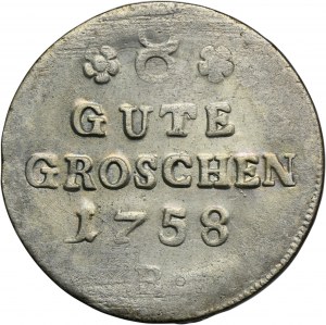 Niemcy, Anhalt-Bernburg, Wiktor Fryderyk, 8 Gute groschen Bernburg 1758 B