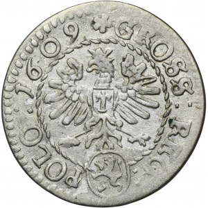 Sigismund III. Wasa, Grosz Kraków 1609 - Lewart-Wappen