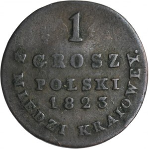 Poľské kráľovstvo, 1 poľský groš z KRAINE 1823 IB