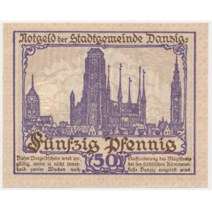 Danzig, 50 Pfennig 1919 - purple -