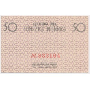 50 Pfennig 1940 - red numerator -