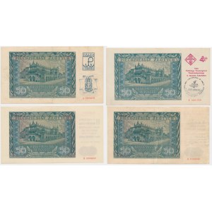 Set, 50 gold 1941 with commemorative prints (4 pieces).