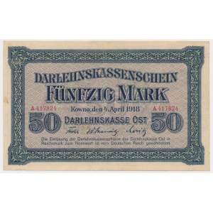 Kaunas, 50 Mark 1918 - A -