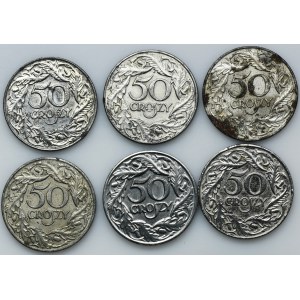 Set, 50 pennies 1938 (6 pieces).