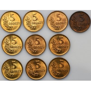 Set, 5 pennies 1949 (10 pieces).
