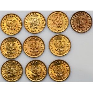 Sada, 5 centov 1949 (10 kusov)