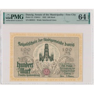 Gdansk, 100 mariek 1922 - PMG 64 EPQ