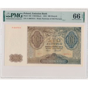 100 zlatých 1941 - A - PMG 66 EPQ