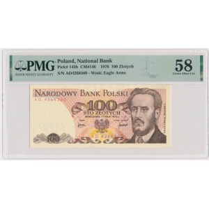 100 złotych 1976 - AD - PMG 58 - wyjątkowo rzadkie