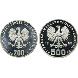 PROBEN, 200 Gold 1976 und 500 Gold 1982 (2 Stück).