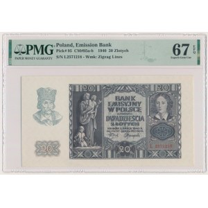 20 złotych 1940 - L - PMG 67 EPQ