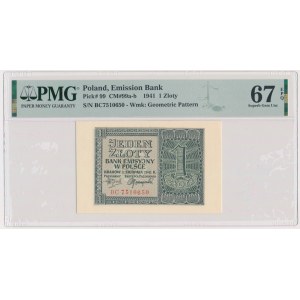 1 złoty 1941 - BC - PMG 67 EPQ