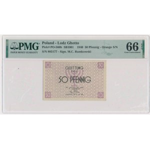 50 fenig 1940 - čitateľ červený - PMG 66 EPQ