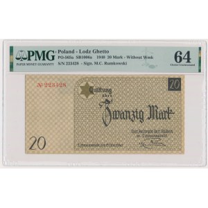 20 Mark 1940 - no. 1 without watermark - PMG 64