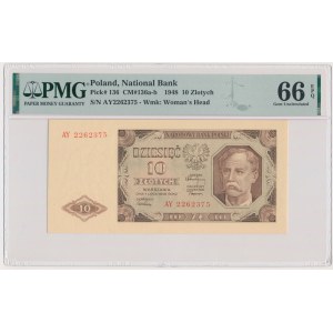 10 zlatých 1948 - AY - PMG 66 EPQ