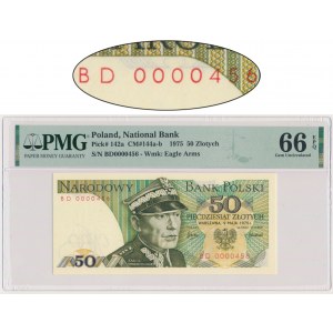 50 zlatých 1975 - BD - PMG 66 EPQ - nízké číslo