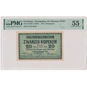 Posen, 20 Kopecks 1916 - PMG 55