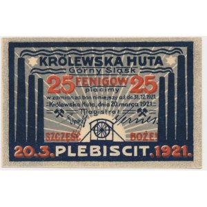 Królewska Huta (Königshütte), 25 fenigów 1921