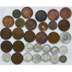 Sada, Kanada a Britská Indie, Smíšené mince (31 kusů).
