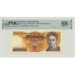20.000 złotych 1989 - H - PMG 68 EPQ